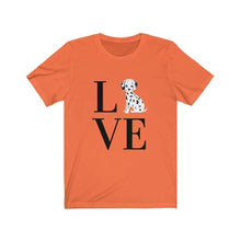 Load image into Gallery viewer, dalmatian tshirt for women in orange