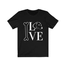 Load image into Gallery viewer, unisex tee with love my dog motif
