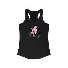 Load image into Gallery viewer, black poodle racerback tank top
