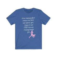 Load image into Gallery viewer, motivational dog quote tee in blue for women