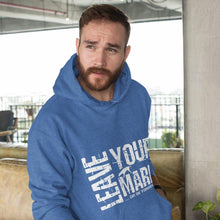 Load image into Gallery viewer, men's blue cool graphic hoodies