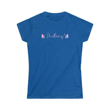 Load image into Gallery viewer, regal poodle blue t-shirt for women
