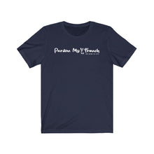 Load image into Gallery viewer, pardon my french unisex navy tee
