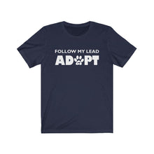 Load image into Gallery viewer, adopt a pet navy blue t-shirt

