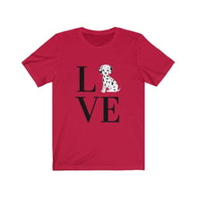 Load image into Gallery viewer, dalmation print tee for women in red
