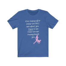 Load image into Gallery viewer, motivational dog quote tee in blue for women
