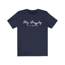 Load image into Gallery viewer, My Other Dog is a Boxer Navy Blue Unisex T-Shirt by Pooch &amp; Poodle
