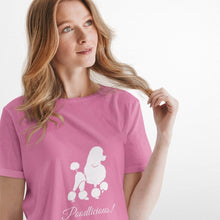 Load image into Gallery viewer, white poodle pink poodle tee

