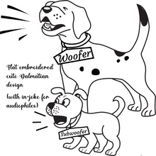 Load image into Gallery viewer, woofer subwoofer embroidered design
